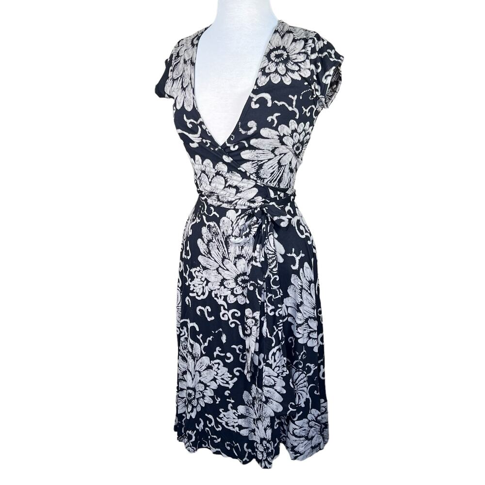 Lucky Brand Women’s Floral Neutral Print Boho Casual Festival Wrap Dress S EUC - Picture 14 of 14